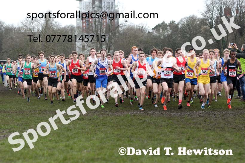Senior boys, 2020 New Balance English Schools Champs., Sefton Park, Liverpool. Photo: David T. Hewitson/Sports for All Pics